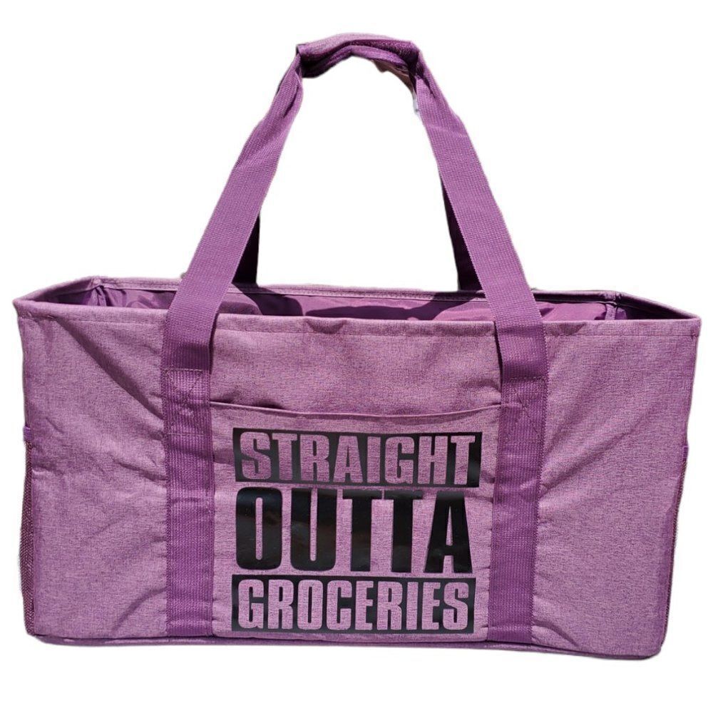 "STRAIGHT OUTTA GROCERIES" Multipurpose Tote - Picture 2 of 13